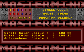 Mastermind atari screenshot